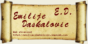 Emilije Daskalović vizit kartica